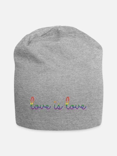 love is love - Jersey-Beanie - Grau meliert