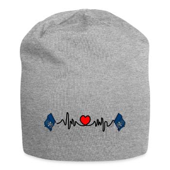 Heart rate cardio for North Dakota - Jersey Beanie - heather grey - Front