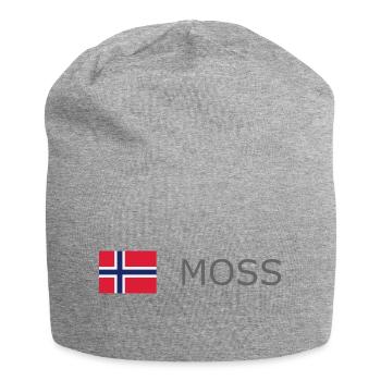 Norway Flag - Moss - Norge - Norwegen - Jersey Beanie - heather grey - Front