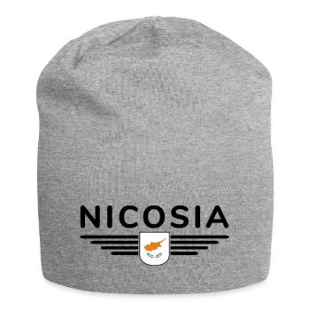 Nicosia Design – Capital of Cyprus - Jersey Beanie - heather grey - Front