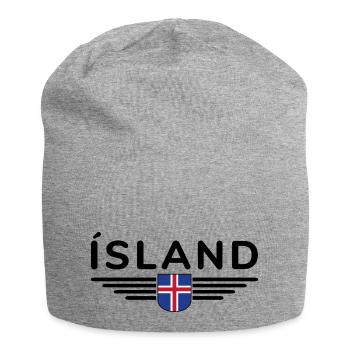 Iceland T-Shirt – Magic of the Northern Lights - Jersey Beanie - heather grey - Front