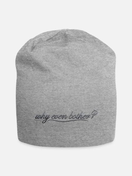 why even bother? - Jersey-Beanie - Grau meliert
