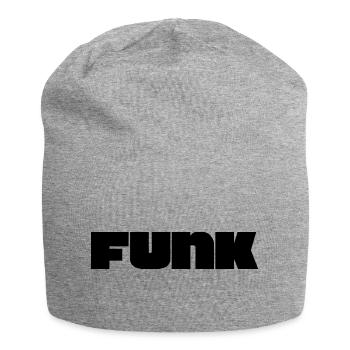 Logo funk audacieux - Bonnet en jersey - gris chiné - Devant