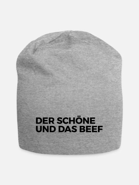 Der Schöne und das Beef - Jersey-Beanie - Grau meliert