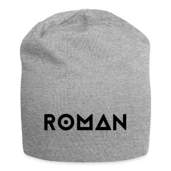 Vorname Roman - Jersey-Beanie - Grau meliert - Vorne