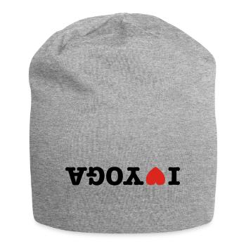 I love yoga - Jersey Beanie - heather grey - Front