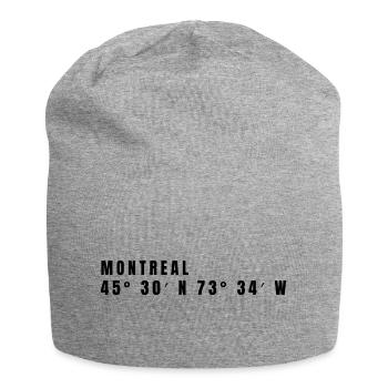 Montreal Kanada Koordinaten - Jersey-Beanie - Grau meliert - Vorne
