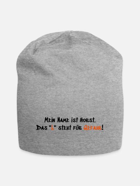 Mein Name ist Horst - Jersey-Beanie - Grau meliert