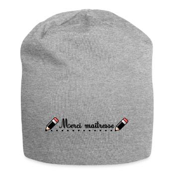 MAÎTRESSE. MAITRE. MERCI. MERCI MAÎTRESSE. MAITRES - Bonnet en jersey - gris chiné - Devant