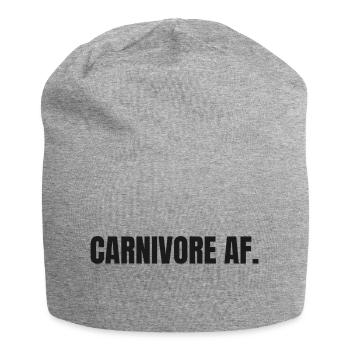 CARNIVORE | T-shirt Carnivore | Amateur de viande audacieux - Bonnet en jersey - gris chiné - Devant
