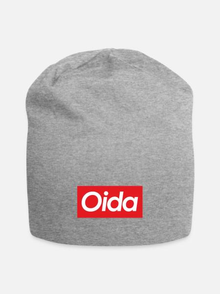 Oida Alter lustiger Spruch - Jersey-Beanie - Grau meliert