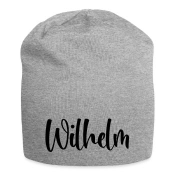 Name - Wilhelm - Jersey-Beanie - Grau meliert - Vorne