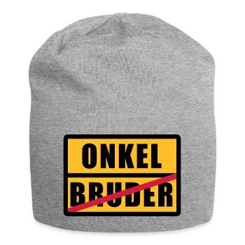 Bruder - Onkel - Jersey-Beanie - Grau meliert - Vorne