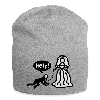 Married - help - Jersey Beanie - heather grey - Front