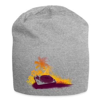 Turntable Beach DJ - Jersey Beanie - heather grey - Front