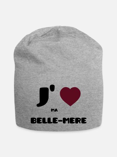 I love my mother (V) - Jersey Beanie - heather grey
