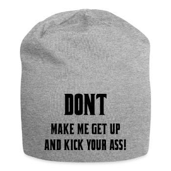 Ne me laissez pas sortir de mon fauteuil roulant # - Bonnet en jersey - gris chiné - Devant