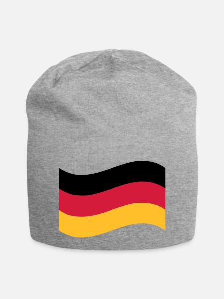 Deutschland - Jersey-Beanie - Grau meliert