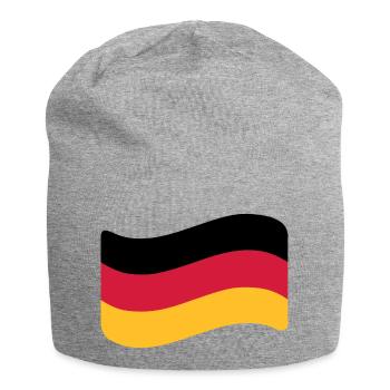 Deutschland Fahne - Jersey-Beanie - Grau meliert - Vorne