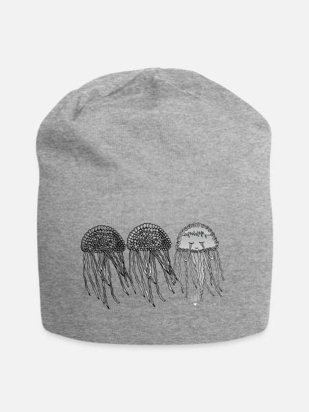 Quallen die durchsichtigen Herrscher des Meeres - Jersey-Beanie - Grau meliert