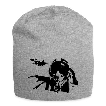 Pilot - Jersey-Beanie - Grau meliert - Vorne