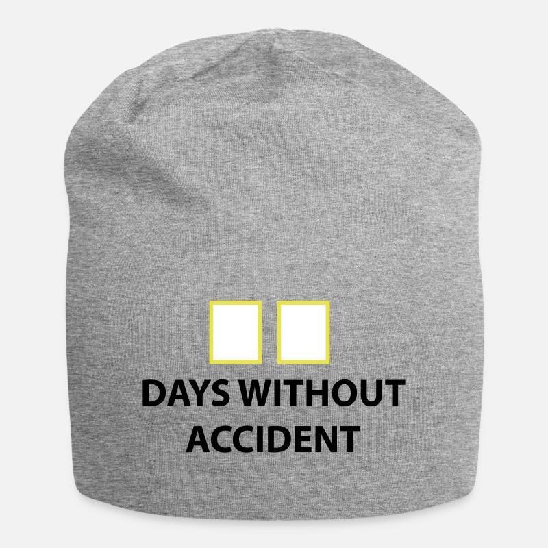 days without accident Tage ohne unfall - Jersey-Beanie - Grau meliert