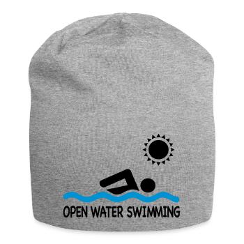 open water swimming - Jersey-Beanie - Grau meliert - Vorne