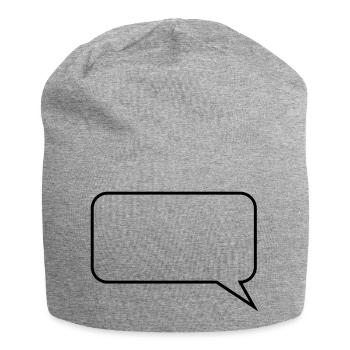 Ballon / / dessin animé / / dire / / déclaration - Bonnet en jersey - gris chiné - Devant