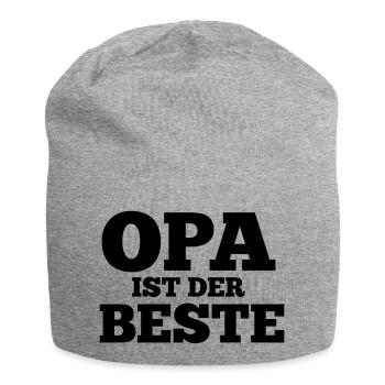 Lustiger Spruch für Opa Geschenkidee - Jersey-Beanie - Grau meliert - Vorne