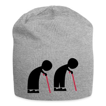 old people - Jersey Beanie - heather grey - Front