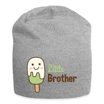Little Brother - kleiner Bruder - Geschenk - Jersey-Beanie - Grau meliert - Vorne
