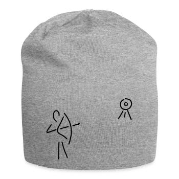 schütze schießt - Jersey-Beanie - Grau meliert - Vorne