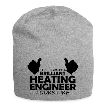 brilliant heating engineer - Jersey Beanie - heather grey - Front