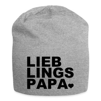 Lieblings Papa - Vater - Papi - Bester Papa - Jersey-Beanie - Grau meliert - Vorne