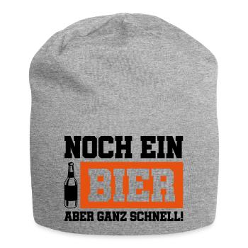 noch ein bier schnell - Jersey-Beanie - Grau meliert - Vorne
