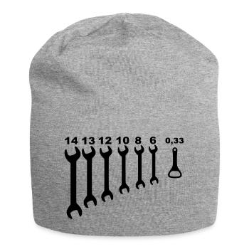Wrenches, mechanic, odd jobs, handyman * - Jersey Beanie - heather grey - Front