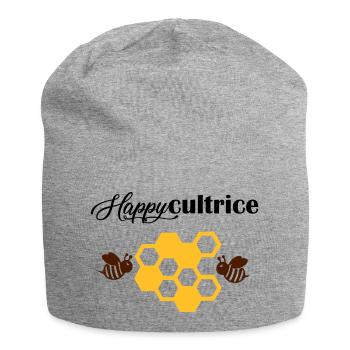 happycultrice - Bonnet en jersey - gris chiné - Devant