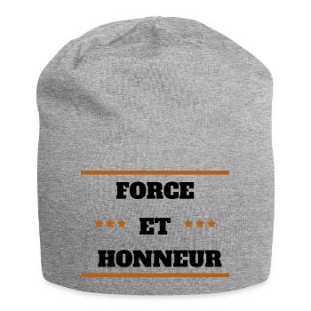 FORCE ET HONNEUR - Bonnet en jersey - gris chiné - Devant
