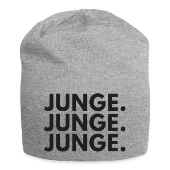 Junge Junge Junge lustiges Statement Kranplätze - Jersey-Beanie - Grau meliert - Vorne