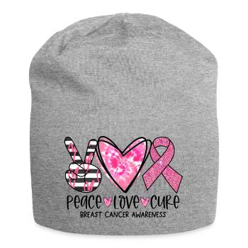 Soutenir le cancer du sein - Bonnet en jersey - gris chiné - Devant