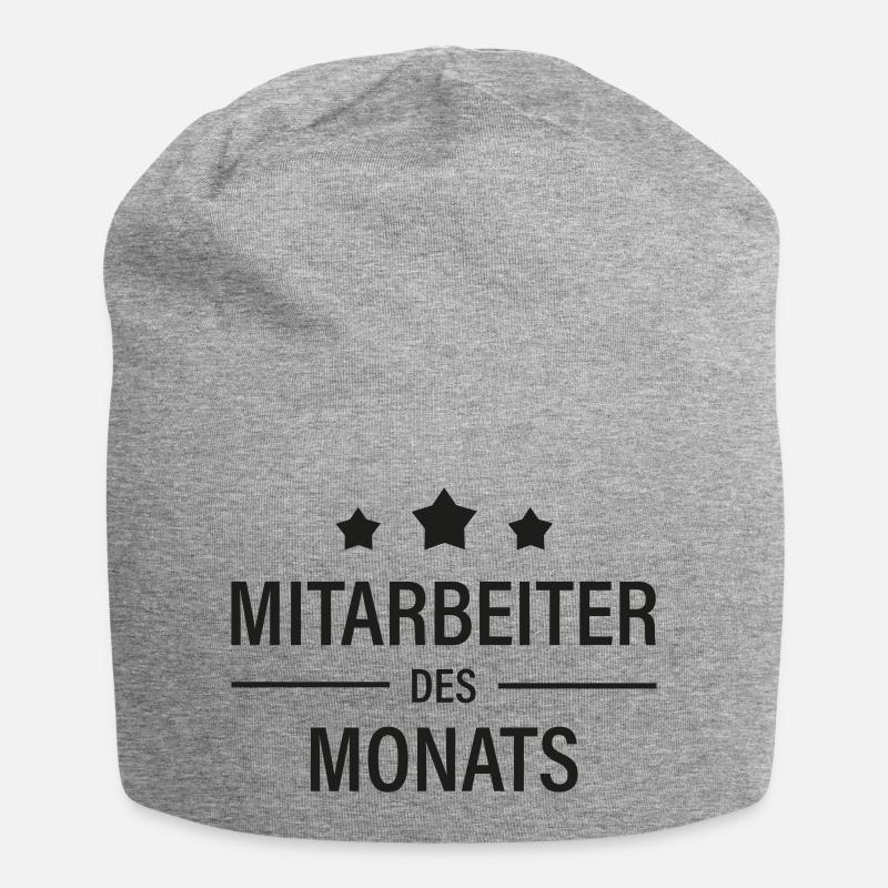 Mitarbeiter des Monats - Jersey-Beanie - Grau meliert
