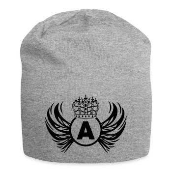 armoiries A - Bonnet en jersey - gris chiné - Devant