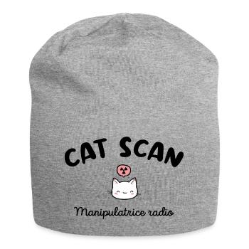 CAT SCAN Manipulatrice radio Chat Radiologie - Bonnet en jersey - gris chiné - Devant