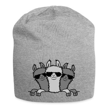 Les amis de Lama derrière le mur - Bonnet en jersey - gris chiné - Devant