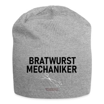 Grillspruch Bratwurstmechaniker - Jersey-Beanie - Grau meliert - Vorne