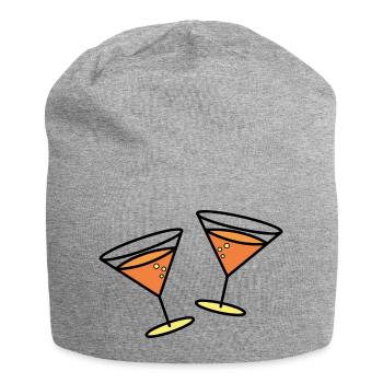 Cocktails to celebrate - Jersey Beanie - heather grey - Front