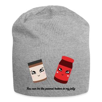 beurre de cacahuète à ma gelée - Bonnet en jersey - gris chiné - Devant