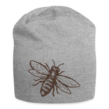 Bee Honey Bee Gift Funny Honey Beekeepers - Jersey Beanie - heather grey - Front