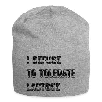 I Refuse To Tolerate Lactose - Jersey Beanie - heather grey - Front