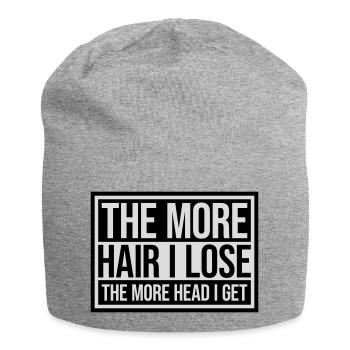 I get more head - Jersey Beanie - heather grey - Front